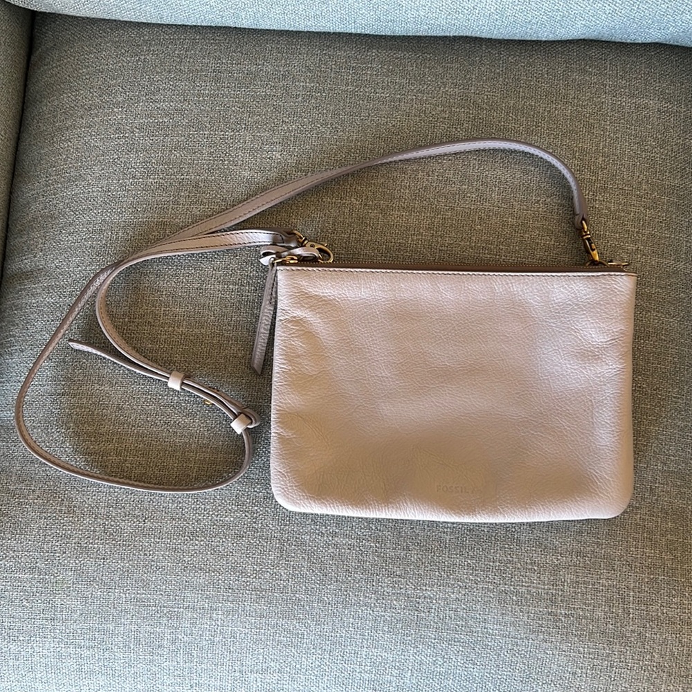 Fossil light grey crossbody